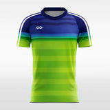 Blue and Green Soccer Jersey