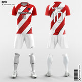 Diagonal Stripes - Sublimation Custom Soccer Kits Short Sleeve